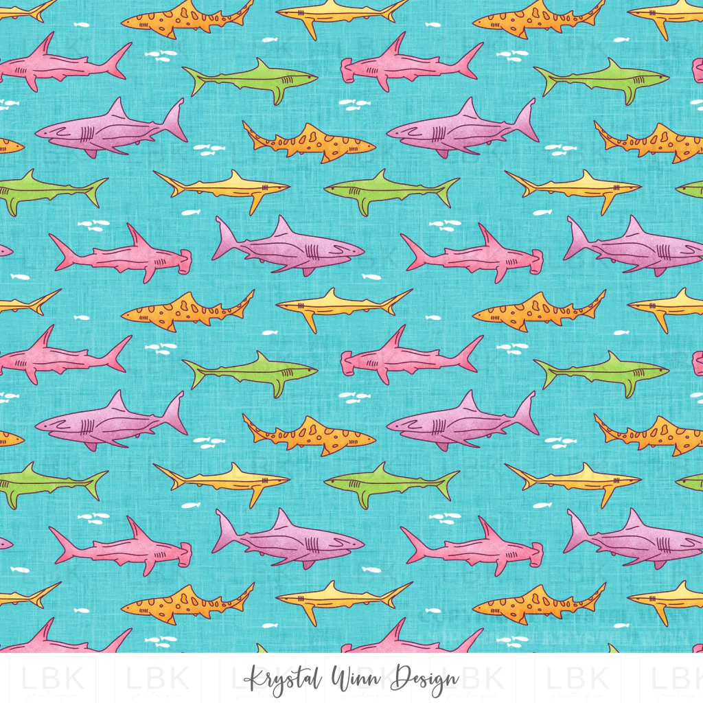 Purrmaids and Pirates- Sharks Aqua