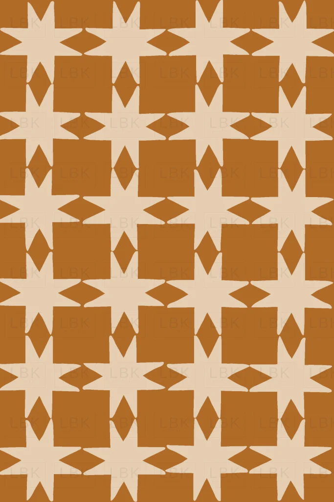 Quilted Christmas Stars on Copper
