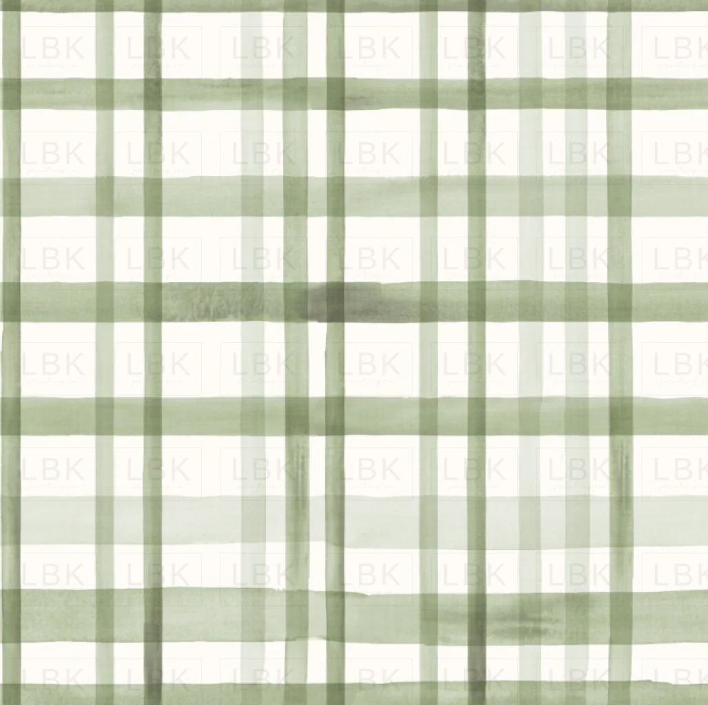 Rain Coriander Watercolor Plaid