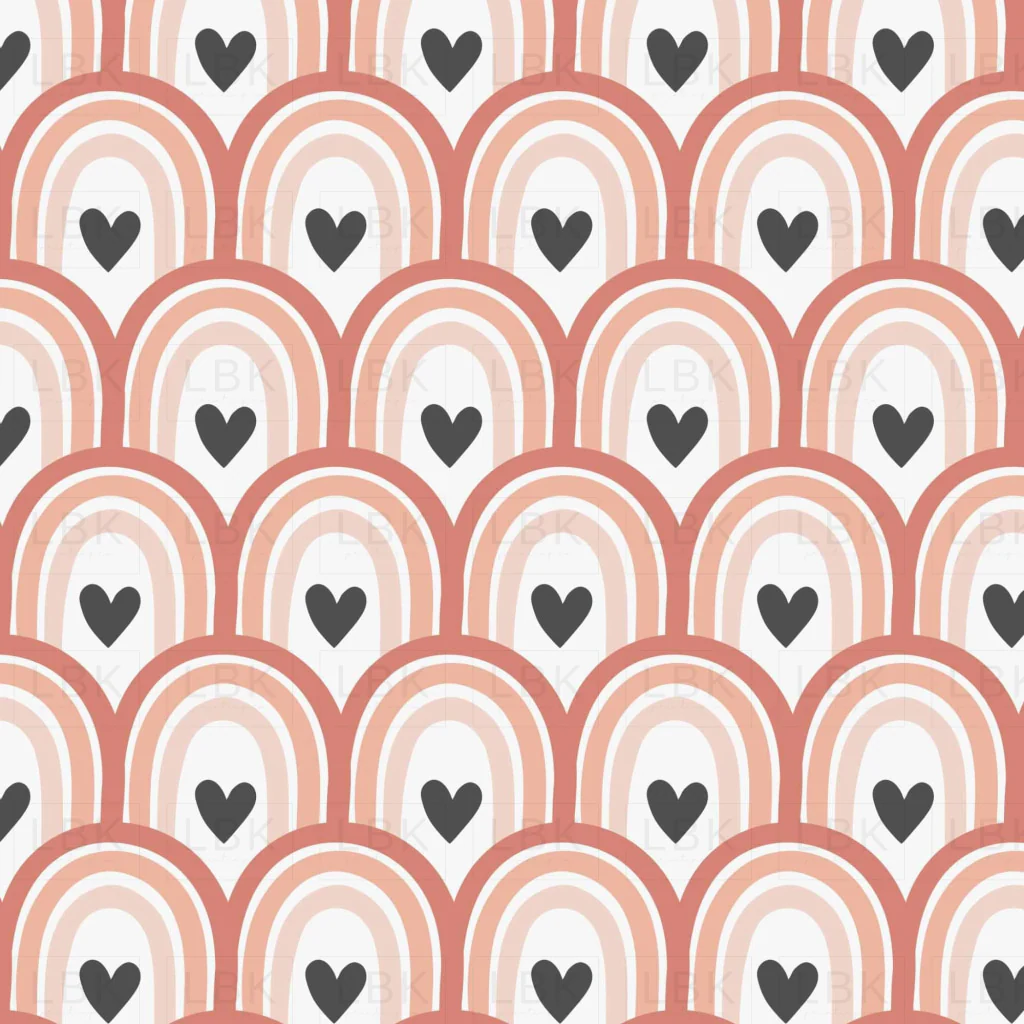 Rainbow Heart Pink