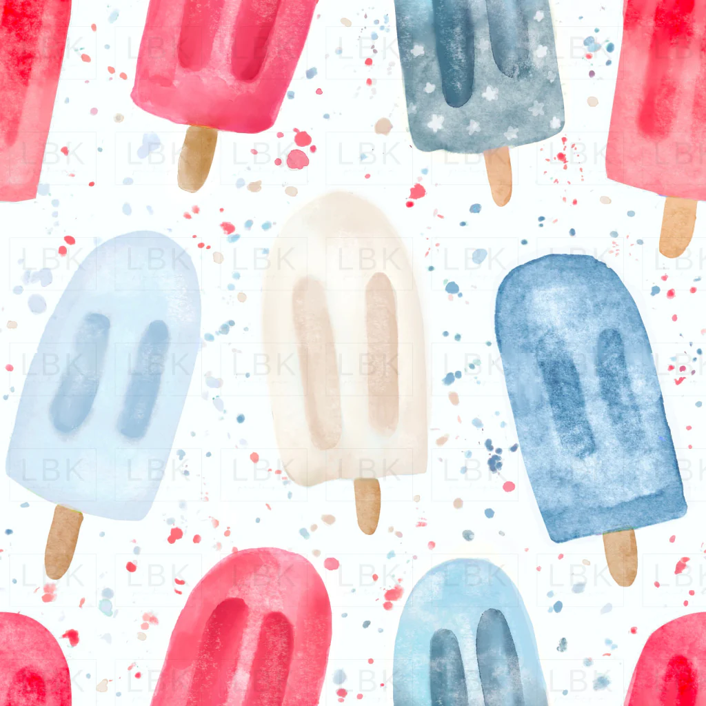 Red white and blue popsicles