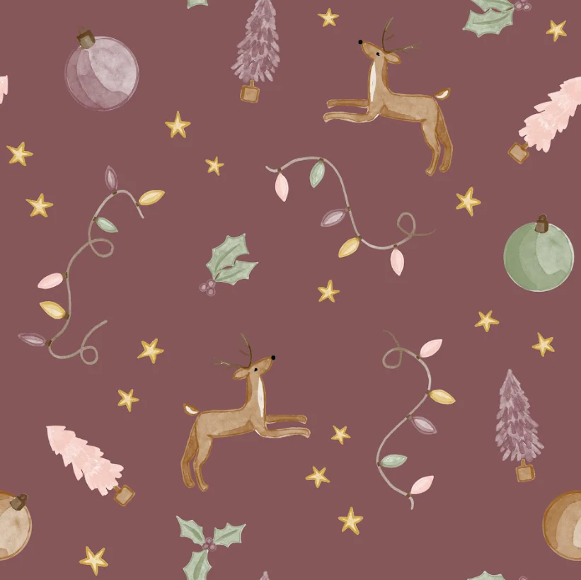 Reindeer Christmas Lights-sugar plum boysenberry