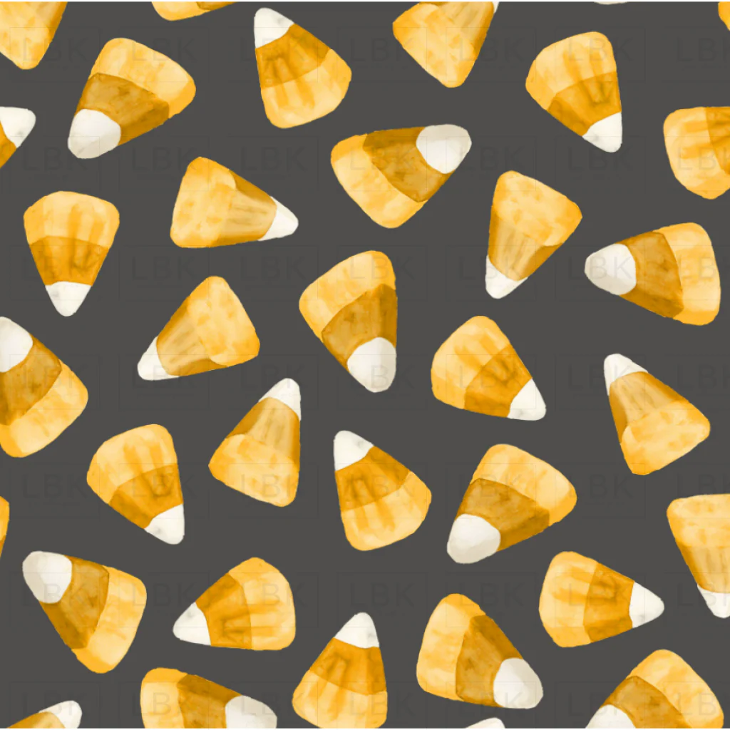 Retro Candy Corn on Charcoal Black