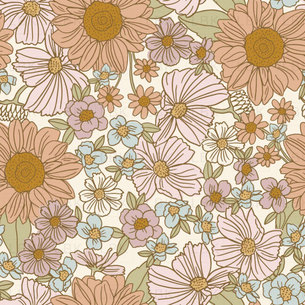 Retro sunflower garden