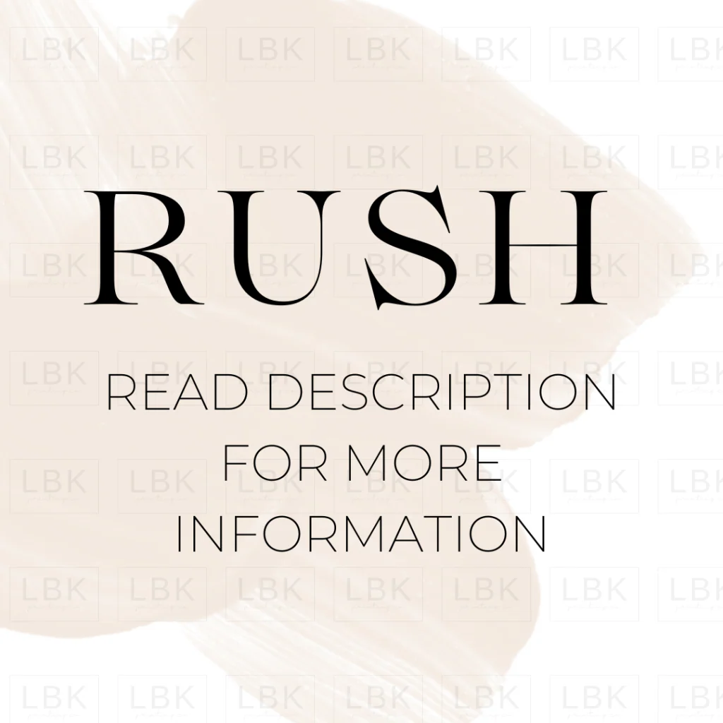 RUSH MY ORDER