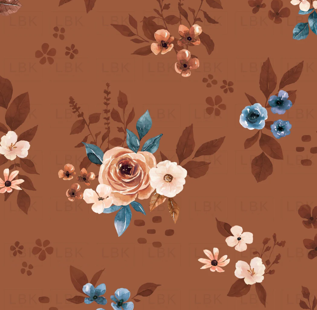Rust and Royal Floral Rust
