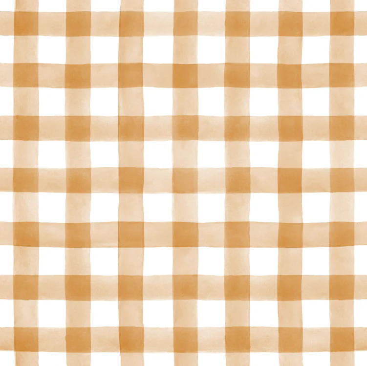 Sandy Orange Watercolor Buffalo Check