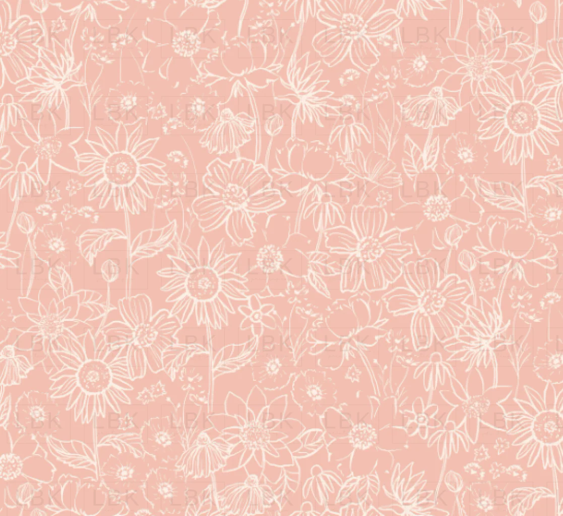 Scarlet Autumn Sketch in Dusty Pink