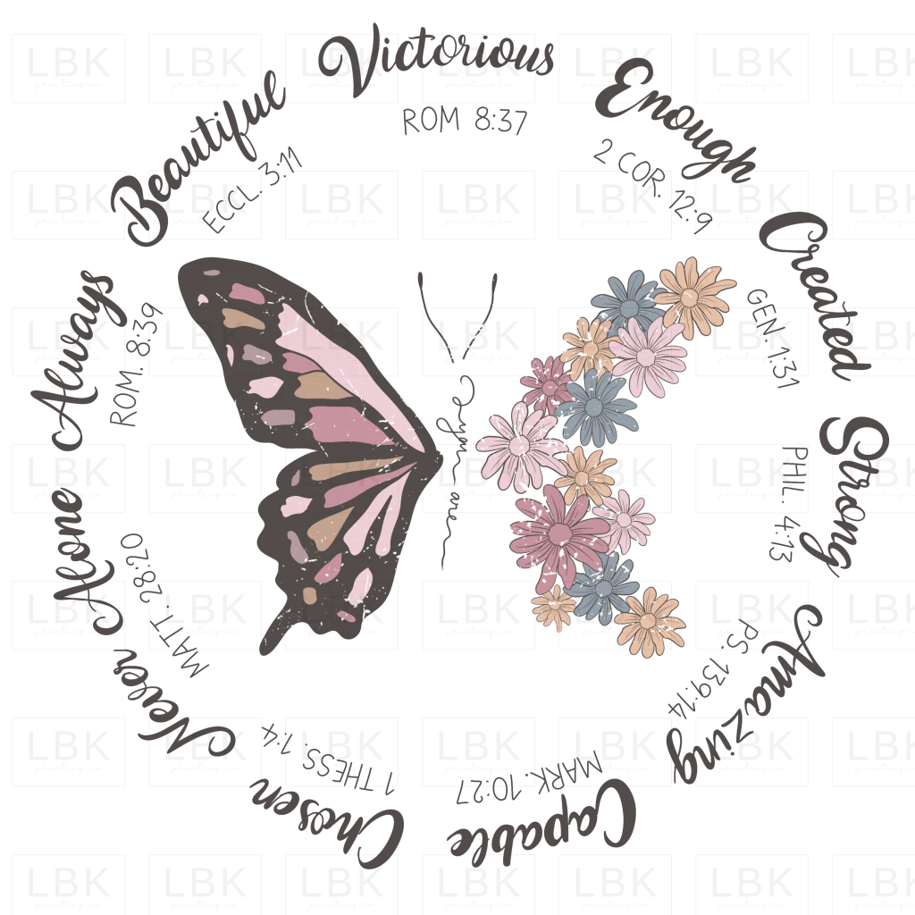 Scripture Butterfly- DTF