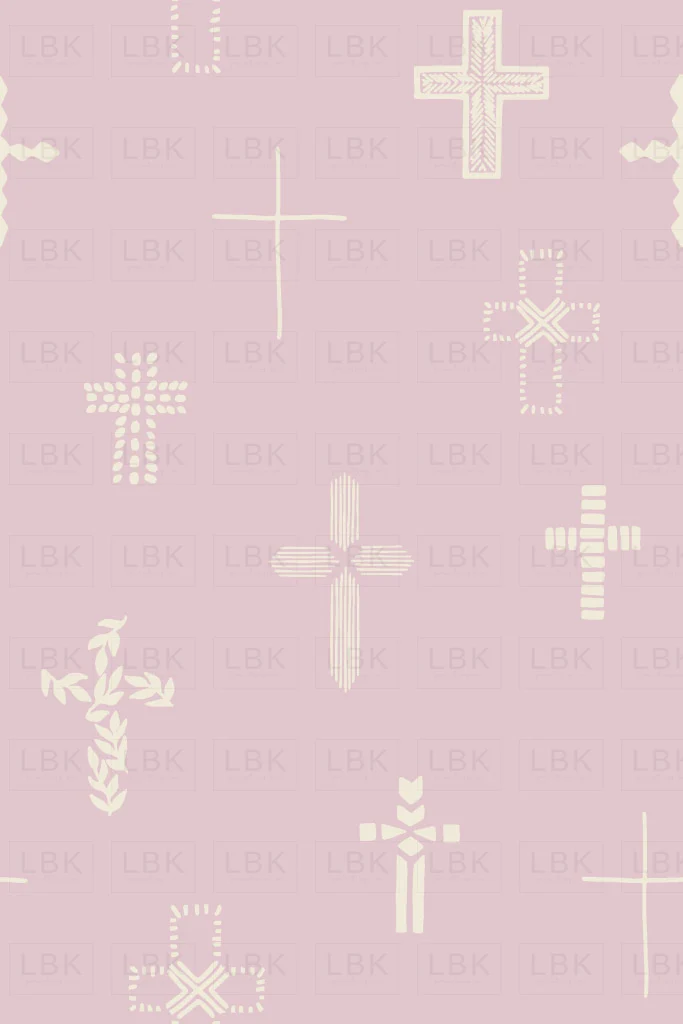 small Easter Cross in Lilac Light Purple