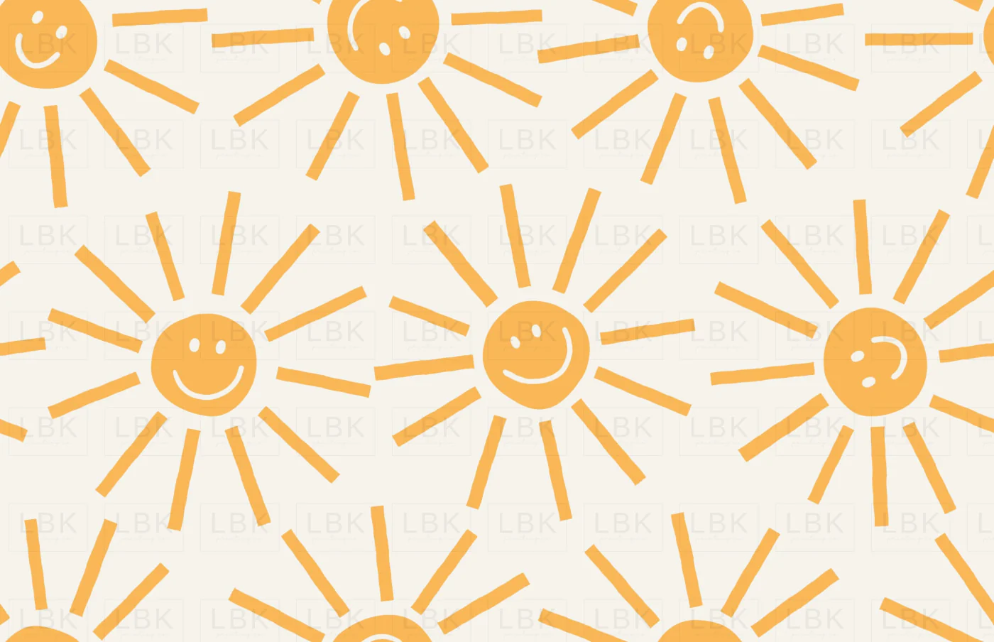 Smiley face Sunshines Yellow on Bone