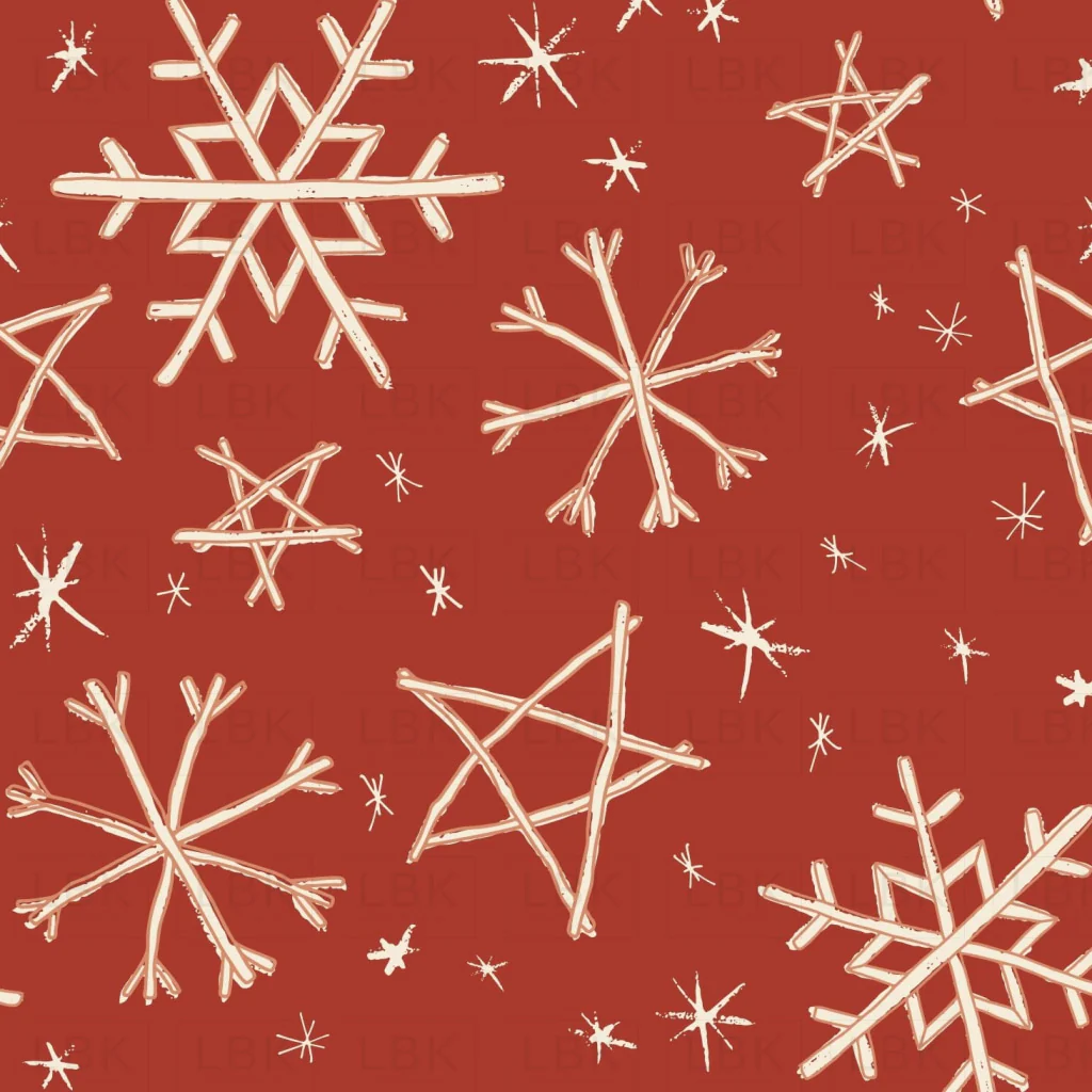Snowflake on Red