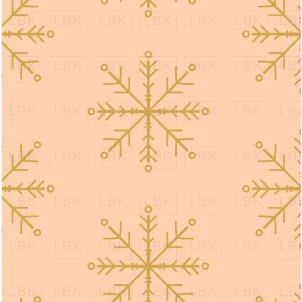 Snowflakes Gold on Blush