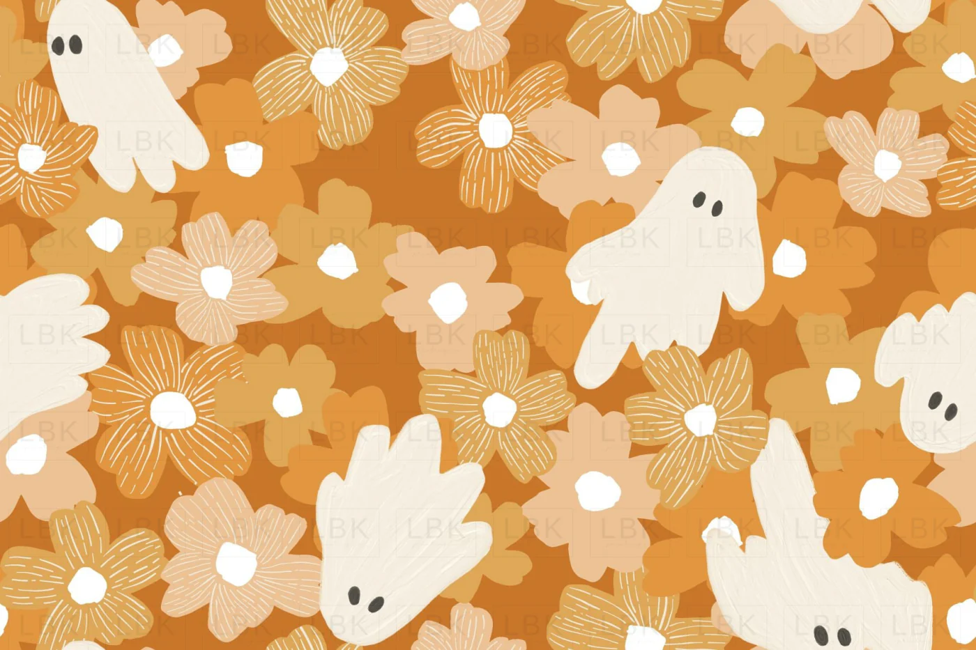 Spooky Halloween Floral in Butternut Pumpkin
