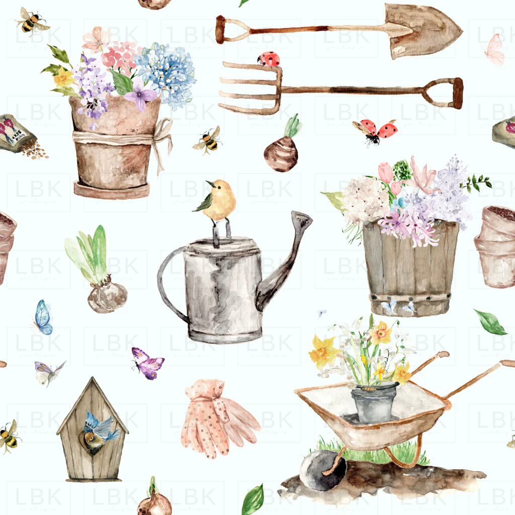 Spring Gardening on Icy Blue