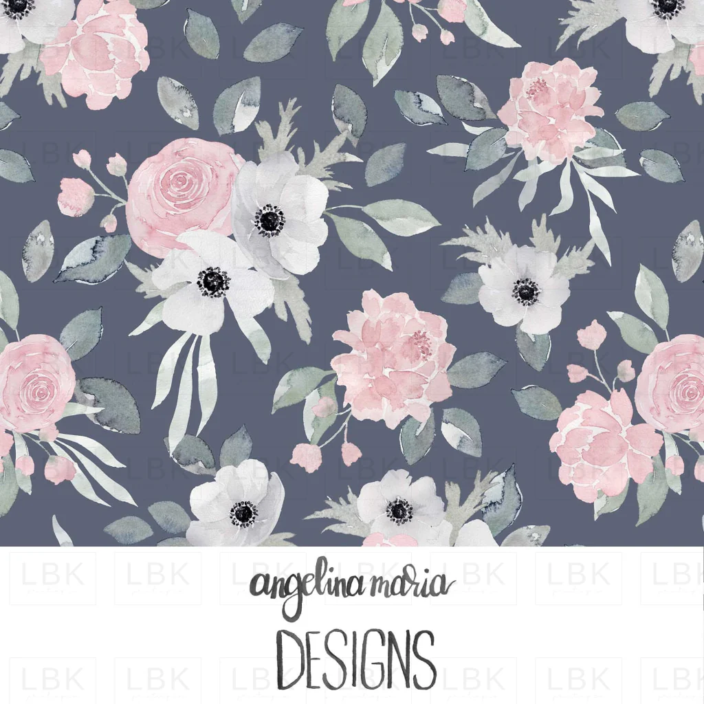 springtime floral on slate