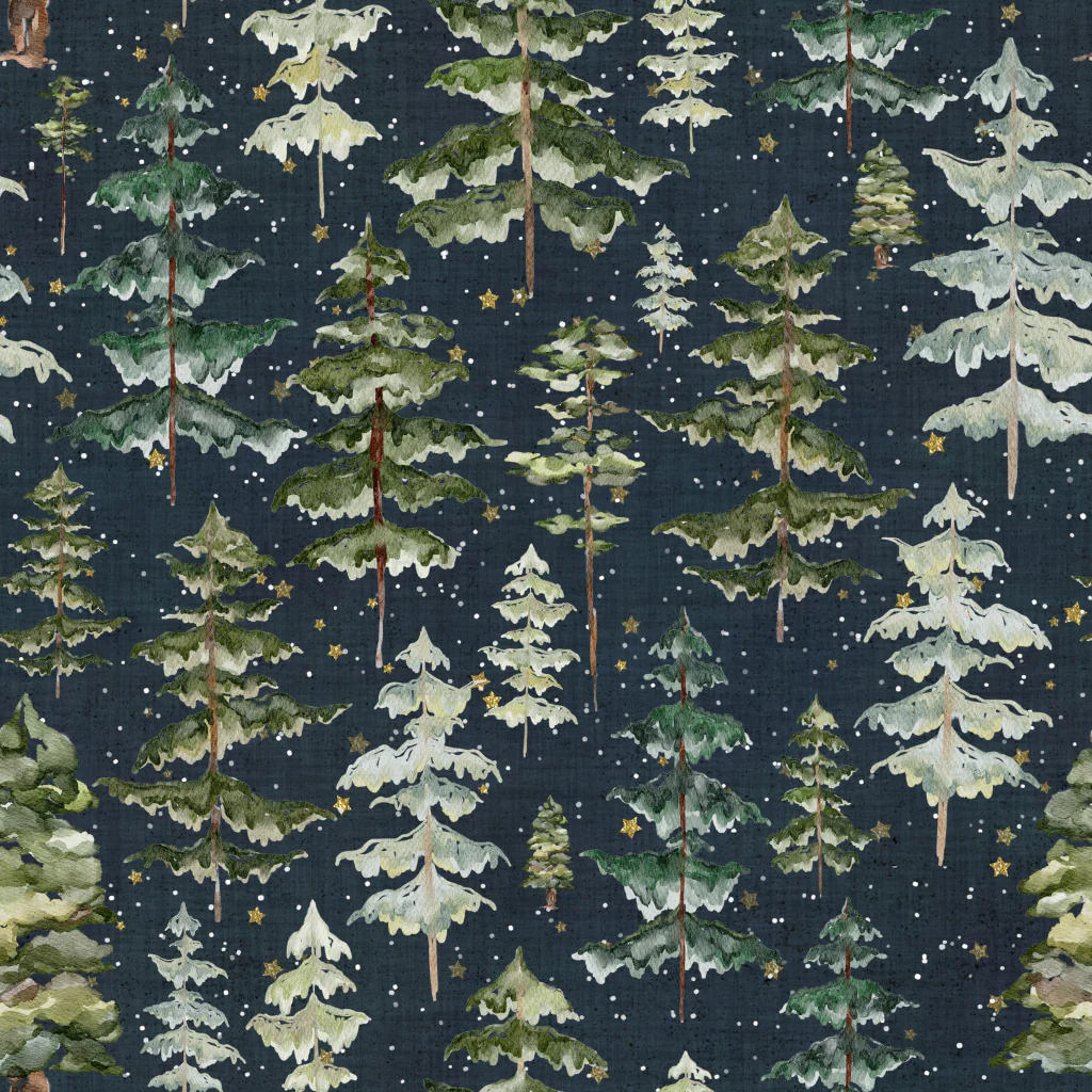 Starry Night Sky Forrest