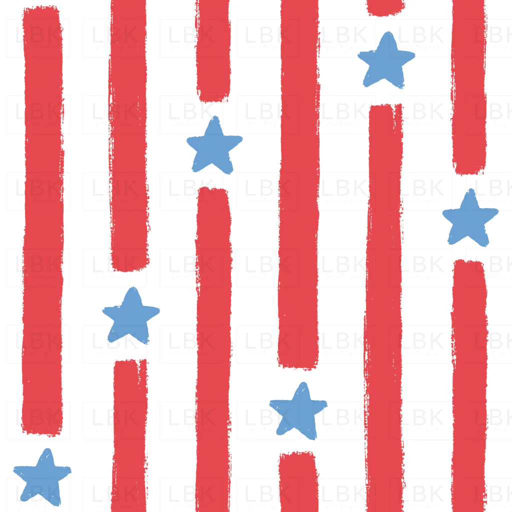 Stars & Stripes Poppy Red and Denim Blue