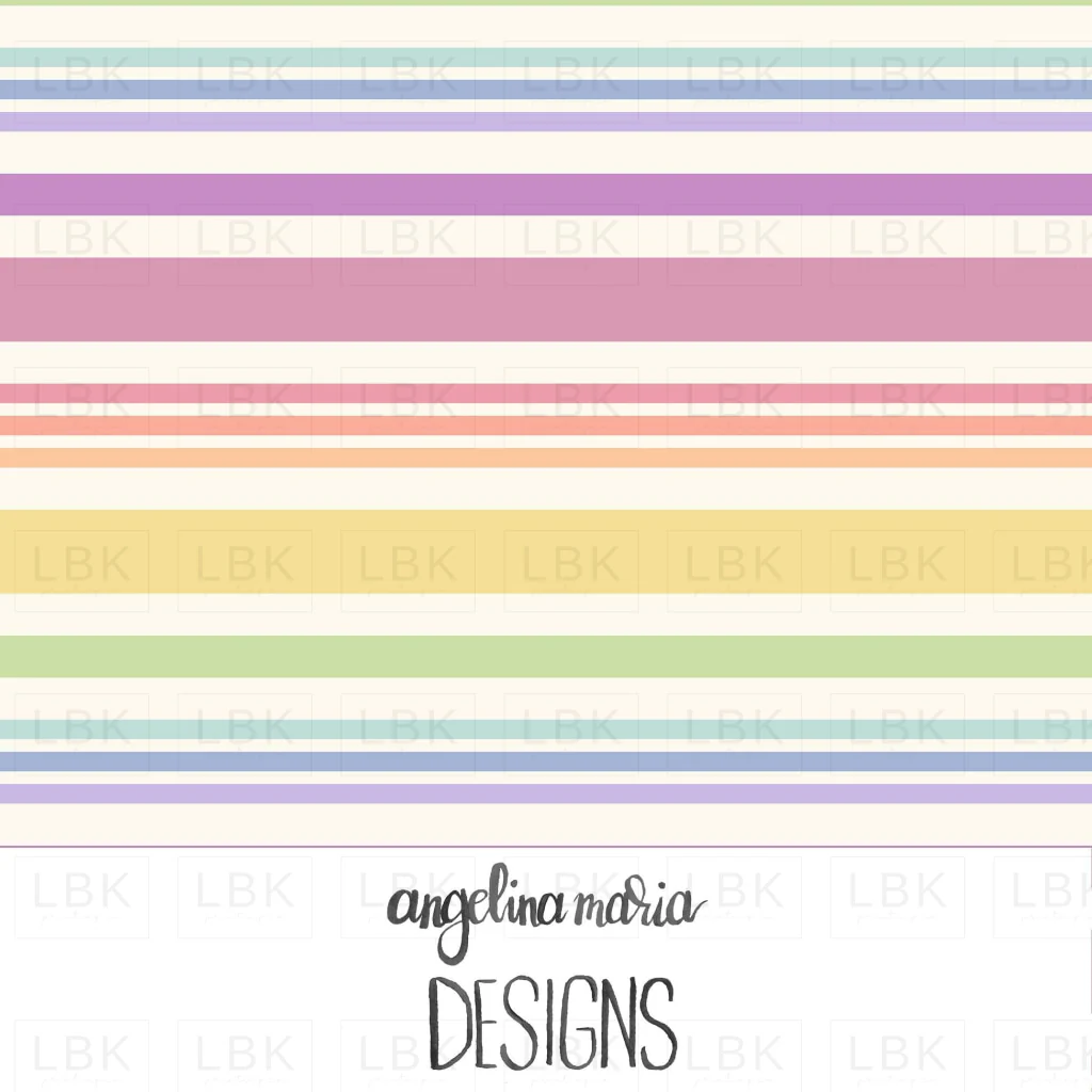Stripe Mauve and Yellow on Cream