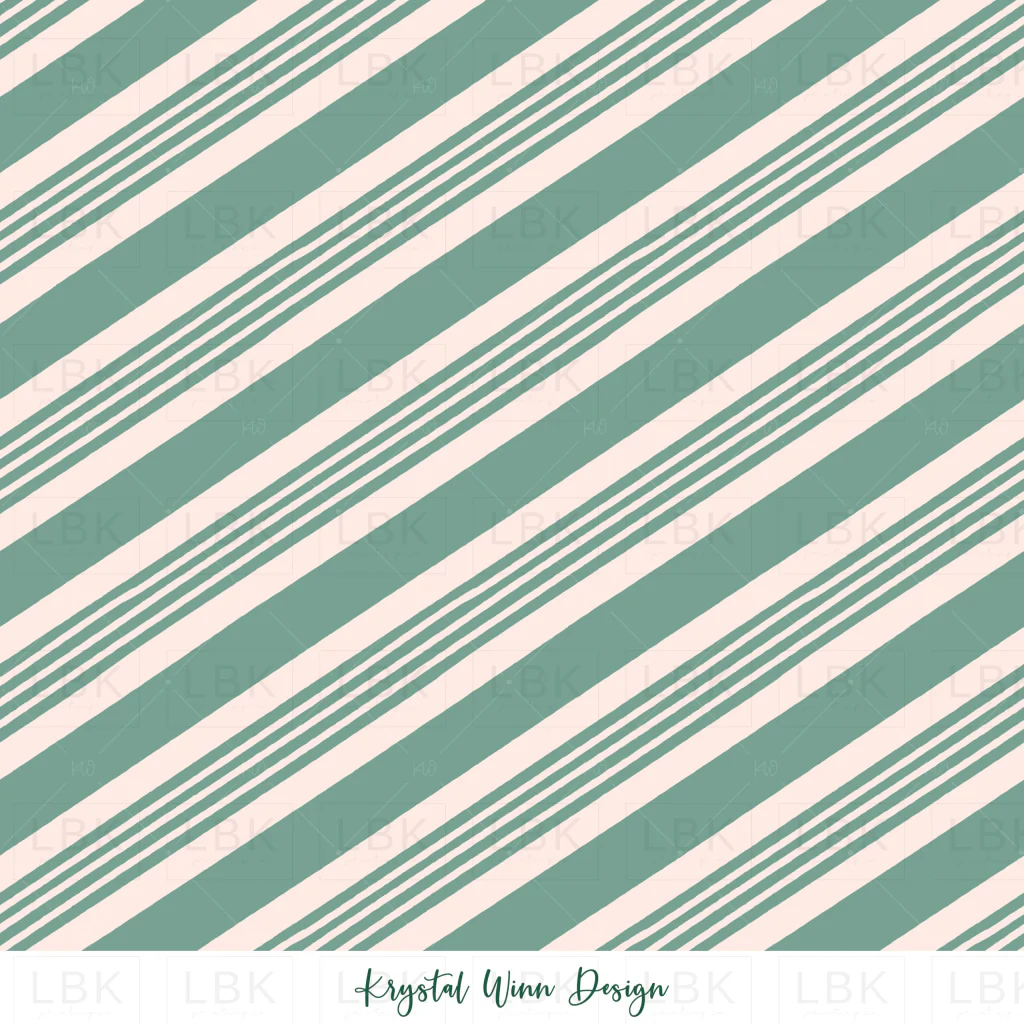 Sugar Plum Candy Cane Stripe Mint