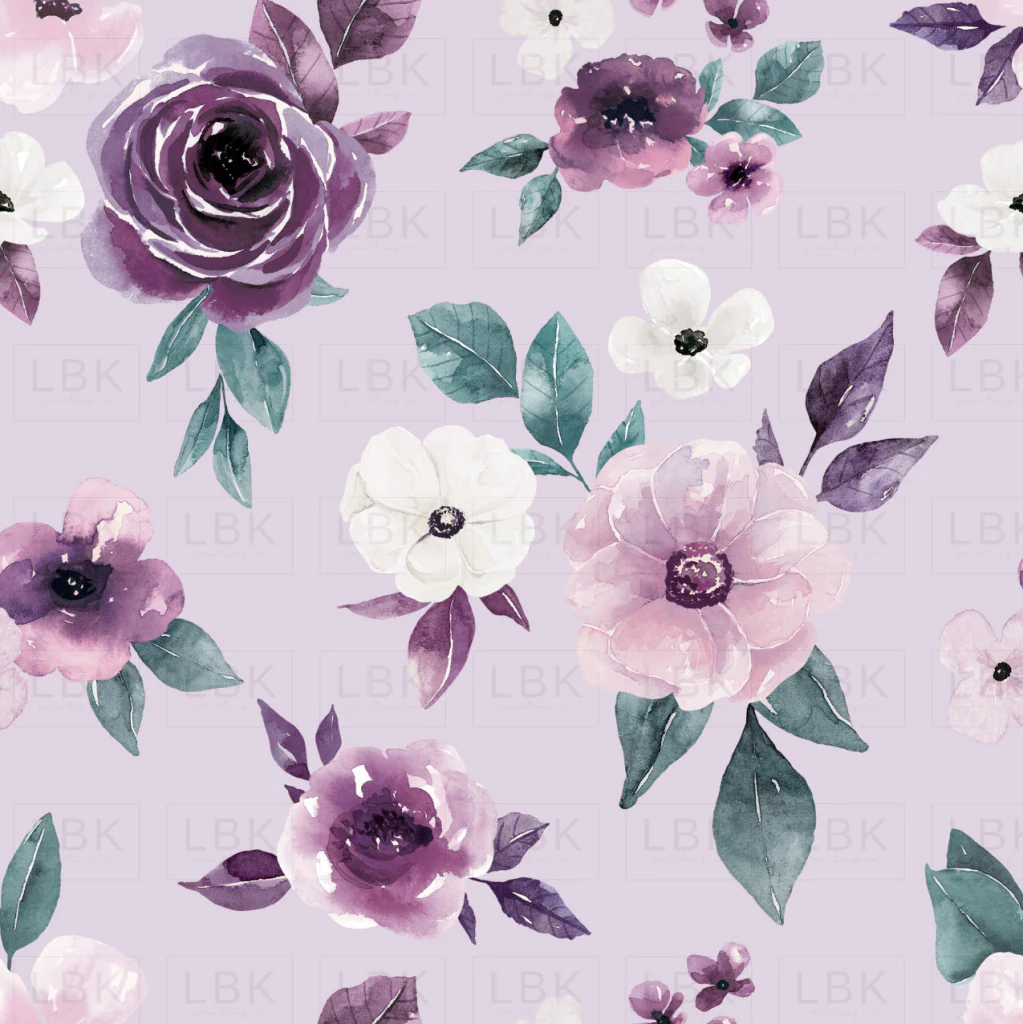Sugar Plum Christmas Floral Light Purple