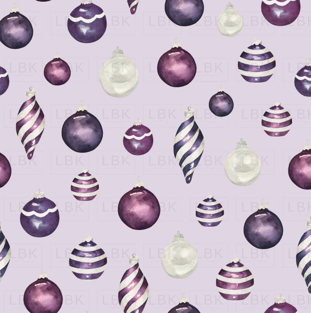 Sugar Plum Christmas Ornaments Light Purple