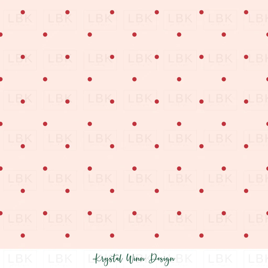 Sugar Plum Dot Cream and Red