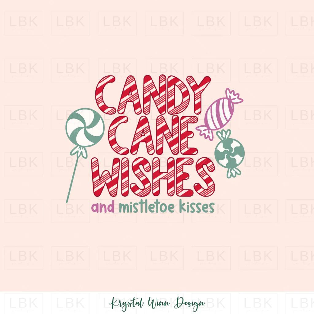 Sugar Plum Panel- Candy Cane Wishes