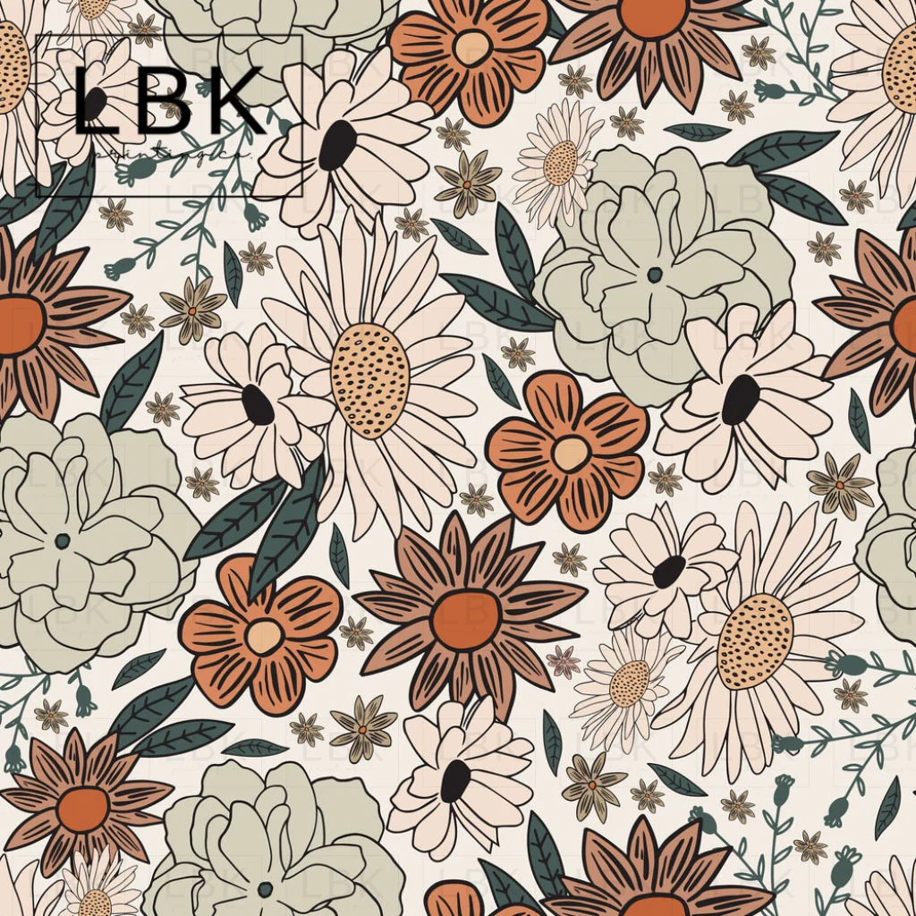 summer floral teal