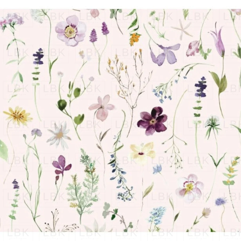 Summer Wildflowers Floral on Blush
