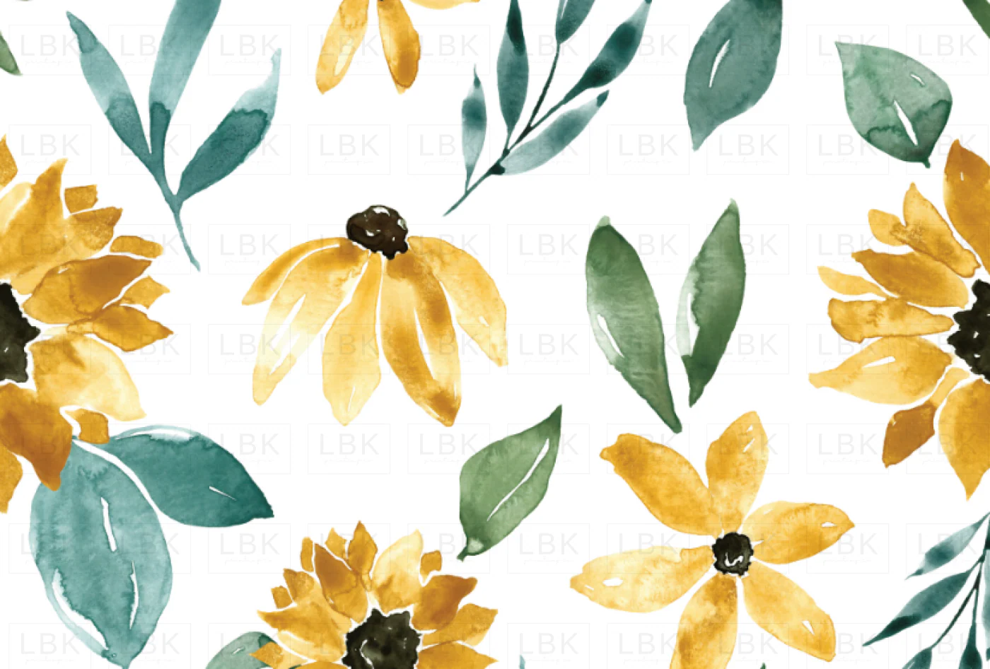 SunflowerFloral_White