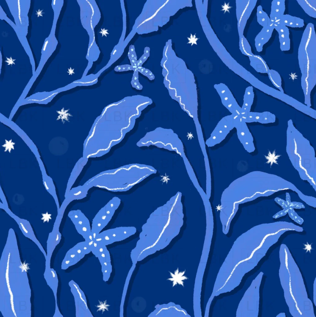 Swaying Seagrass symphony deep ocean navy