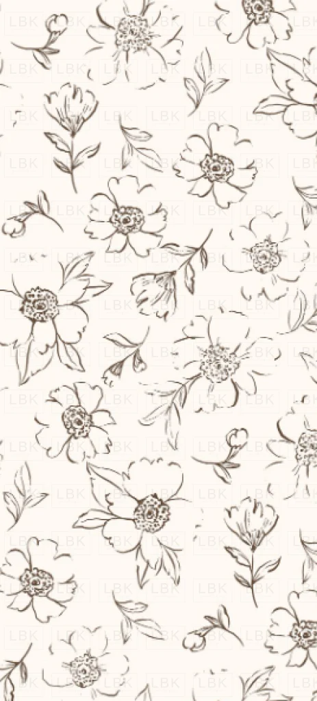 Sweet Peonies sketch in cream