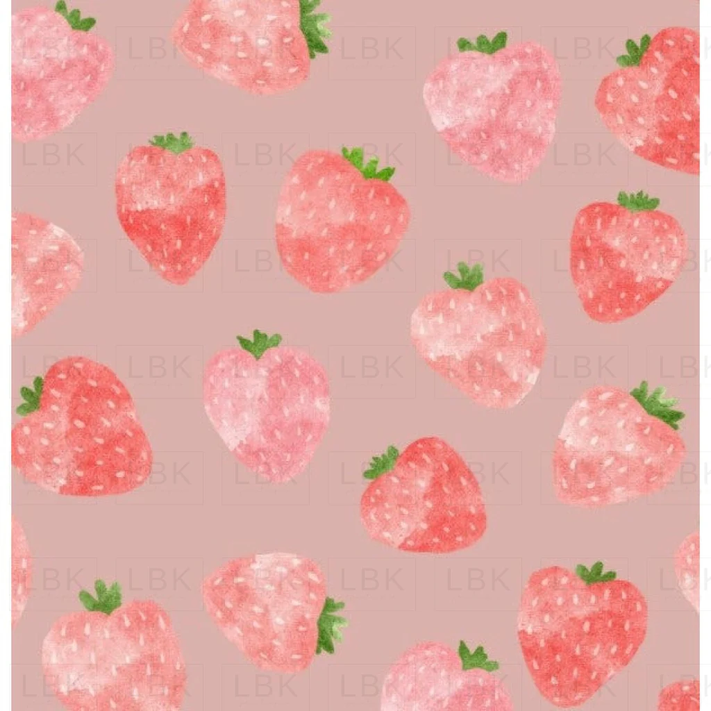 Sweet Strawberries on Dusty Pink