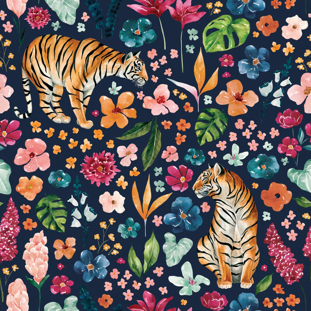 Tiger_Floral_NavyBlue