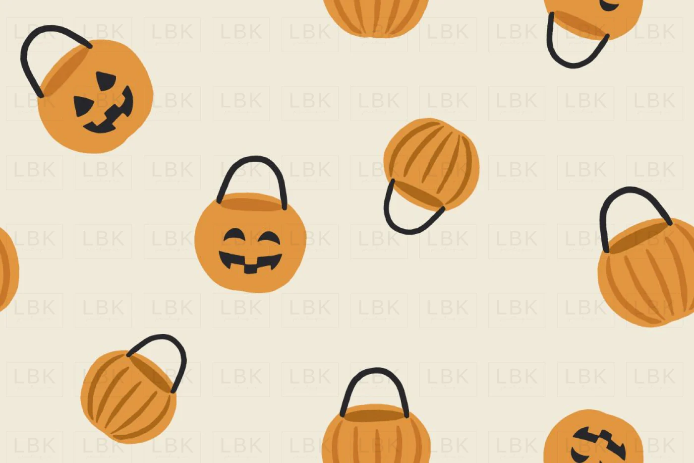 Tossed Pumpkin on Off White
