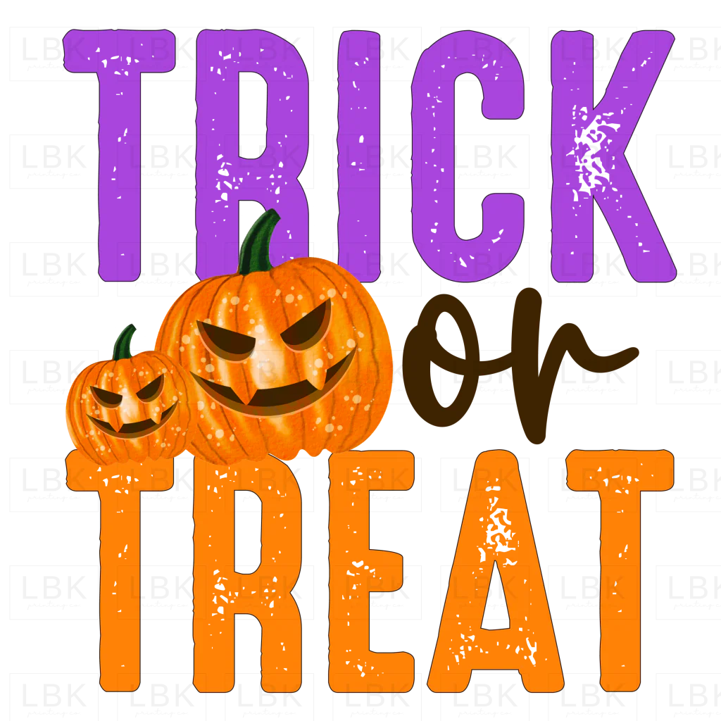 Trick or Treat - Purple & Orange- DTF