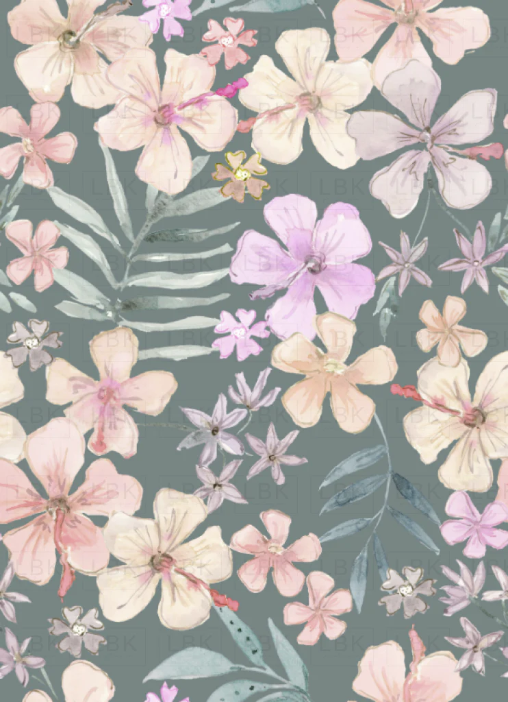 Tropical flower garden in deep sea