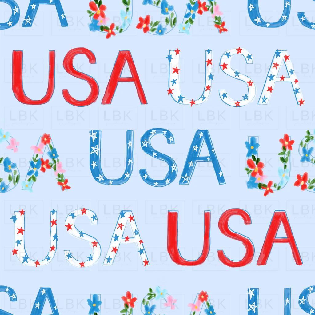 USA On Blue