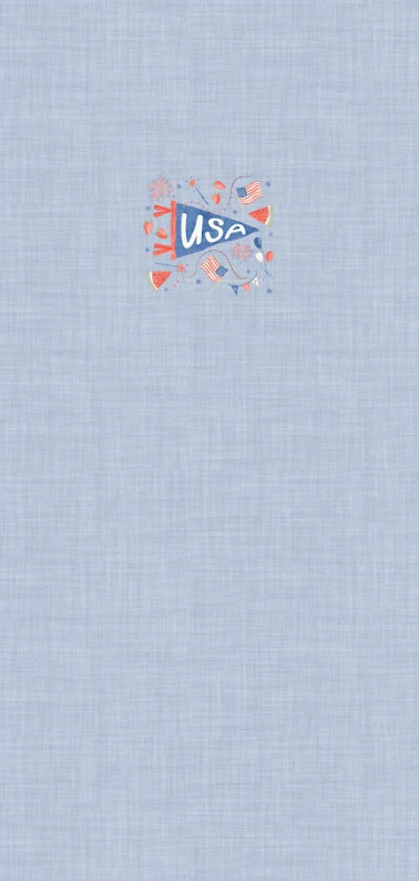 USA panel-chambray blue linen