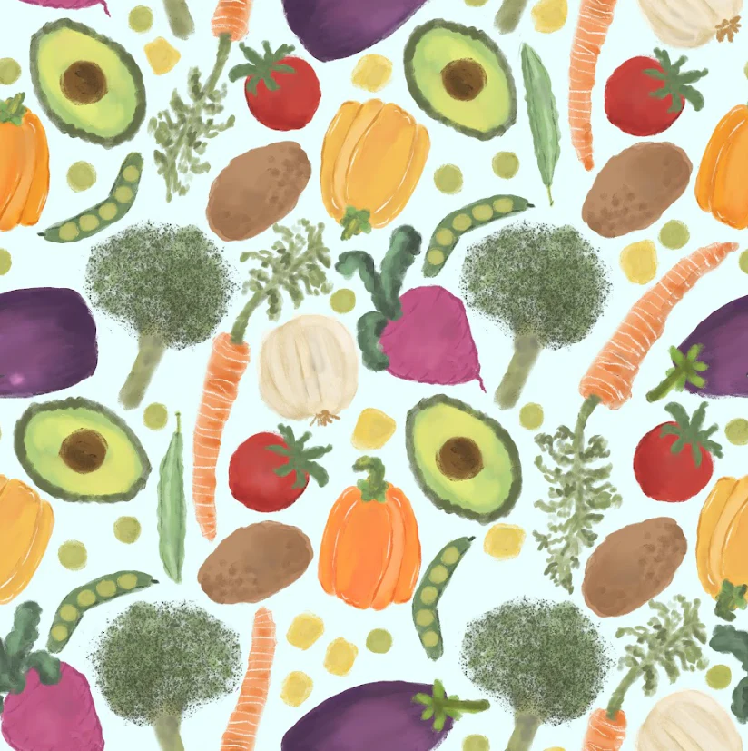 Veggies lt blue