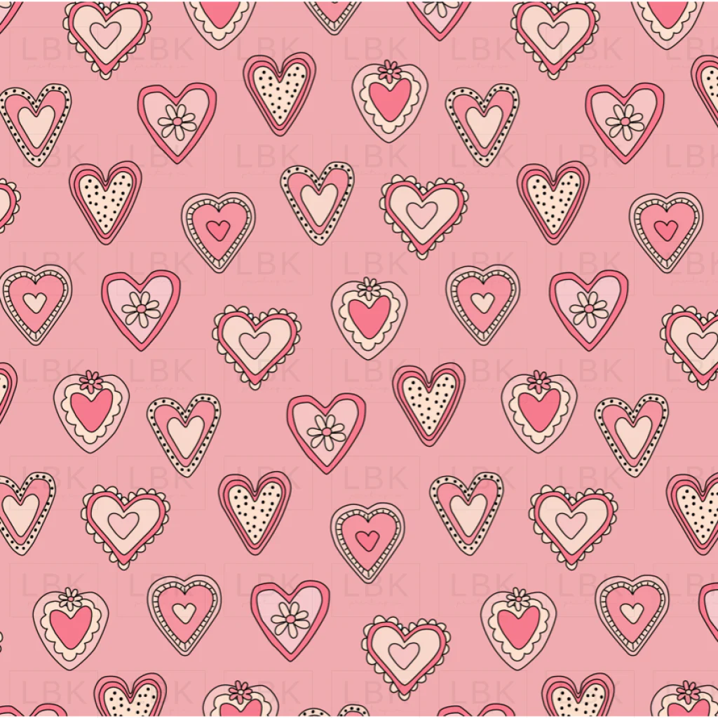 vintage pink hearts