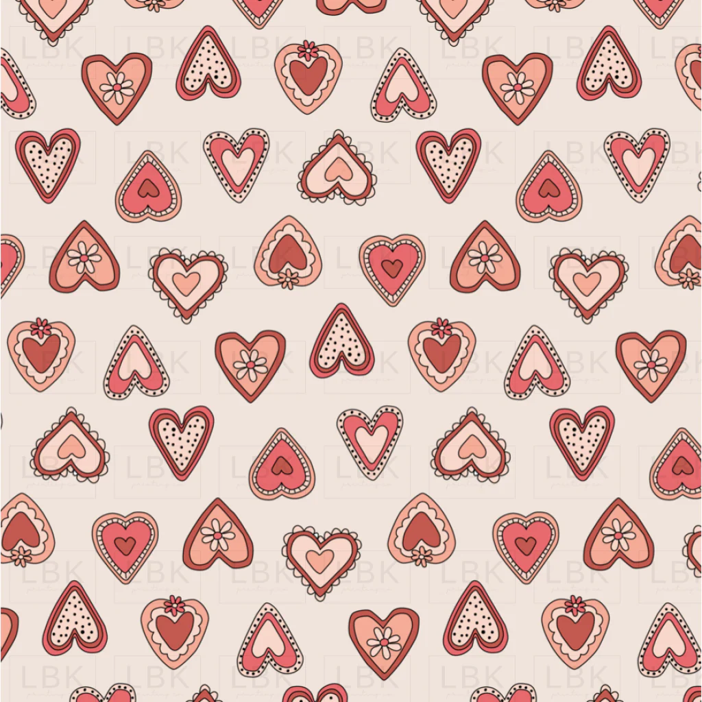 vintage red hearts