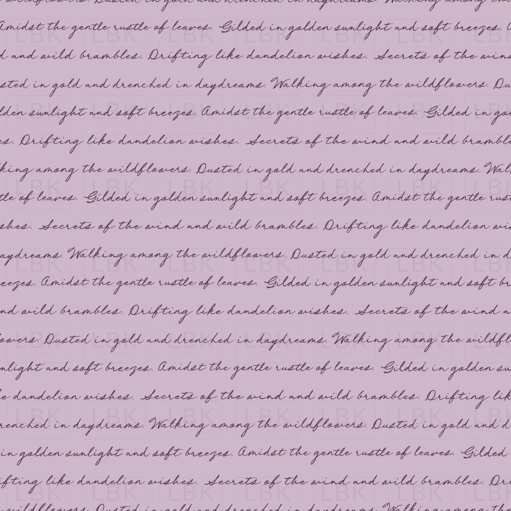 Vintage Script Lilac