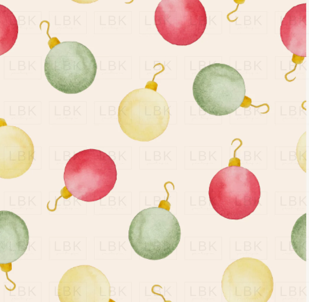 Watercolor Christmas ornament cream