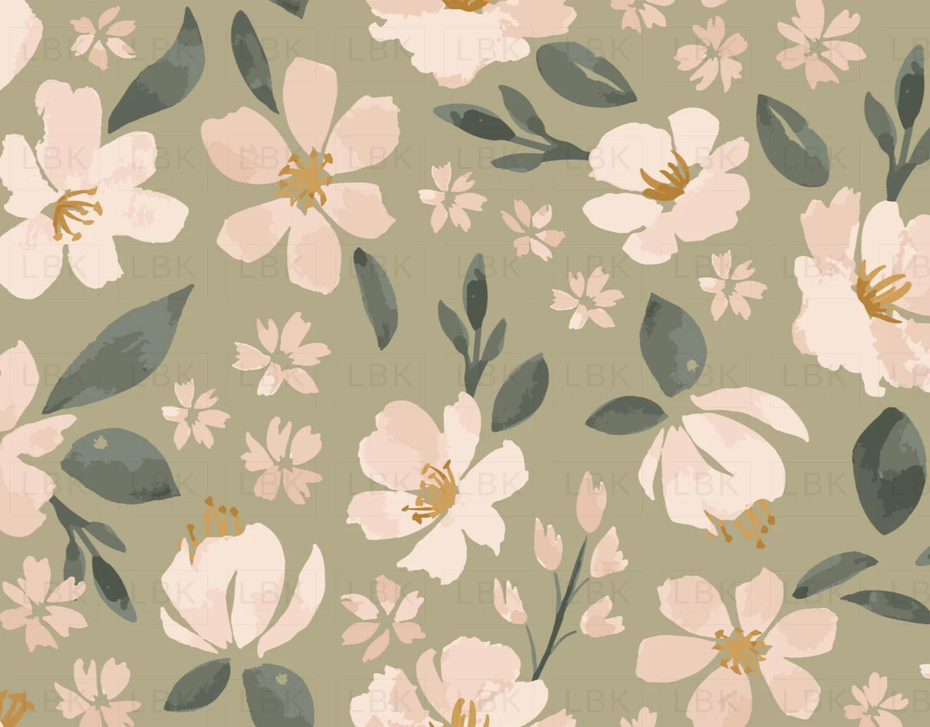 Watercolor Floral Sage