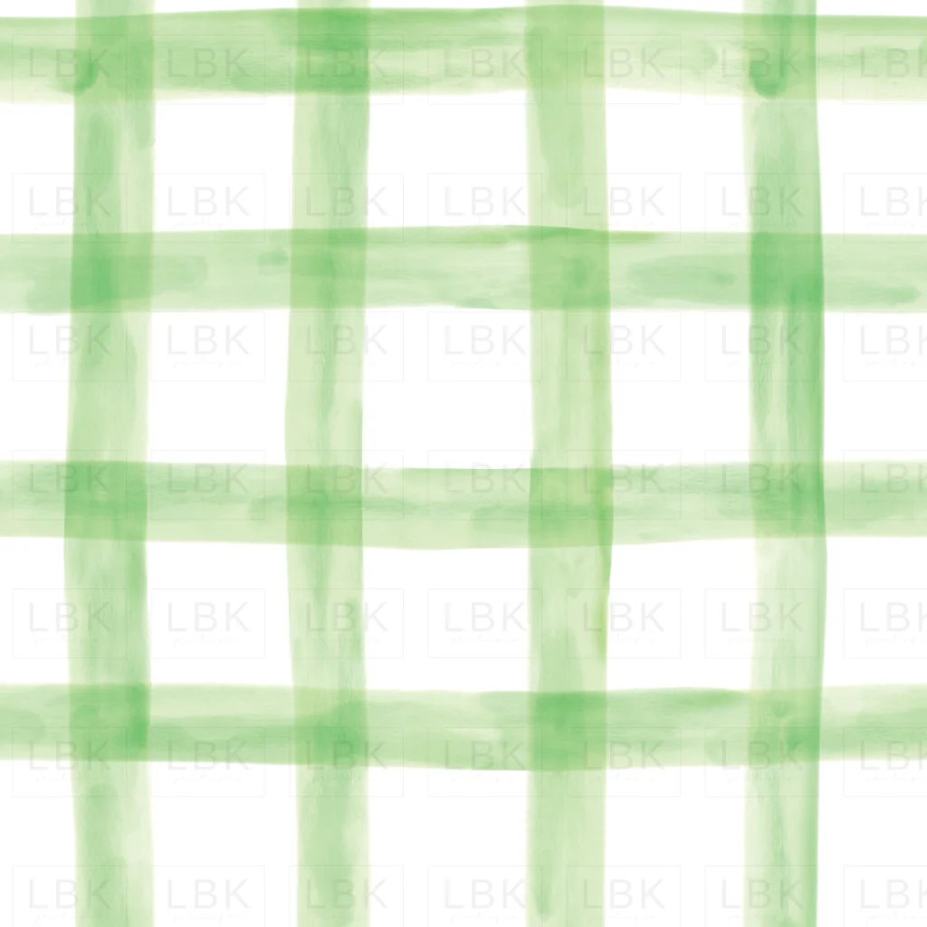 Watercolor Green Gingham