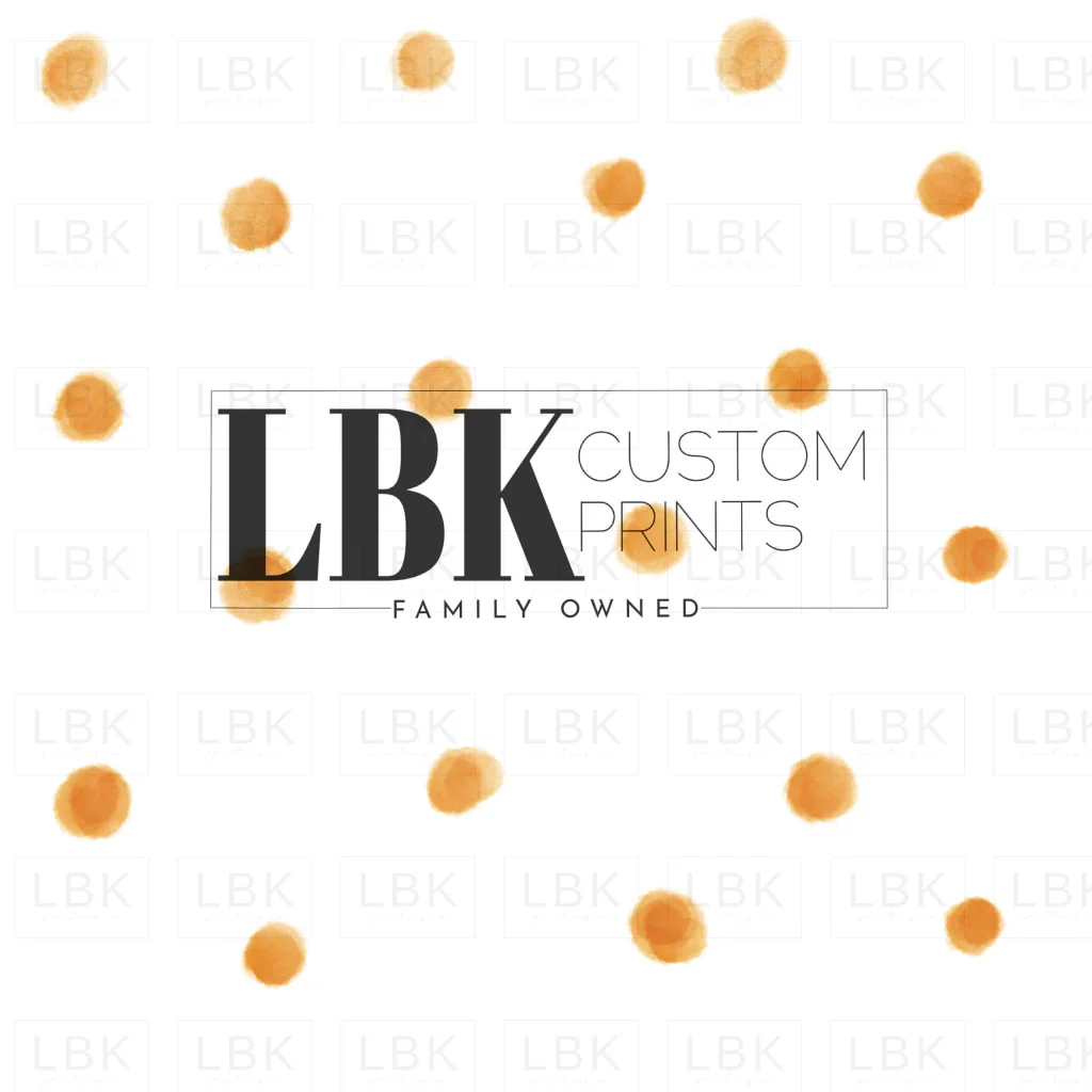 Watercolor orange polka dot