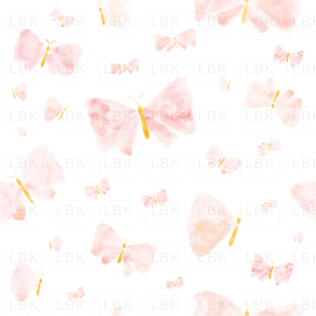 Watercolor Pink Butterflies
