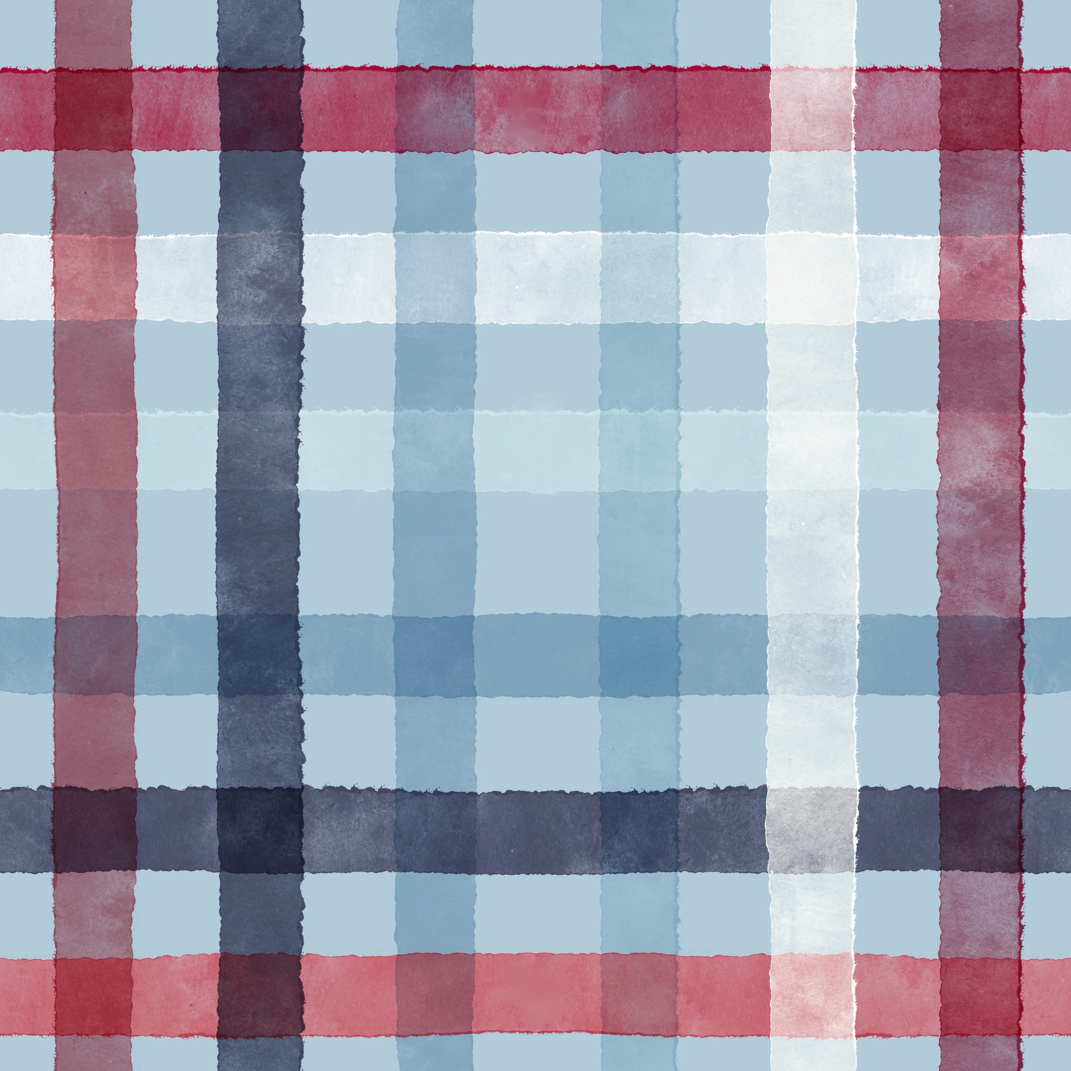 Watercolor plaid dusty blue